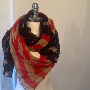 American flag print scarf